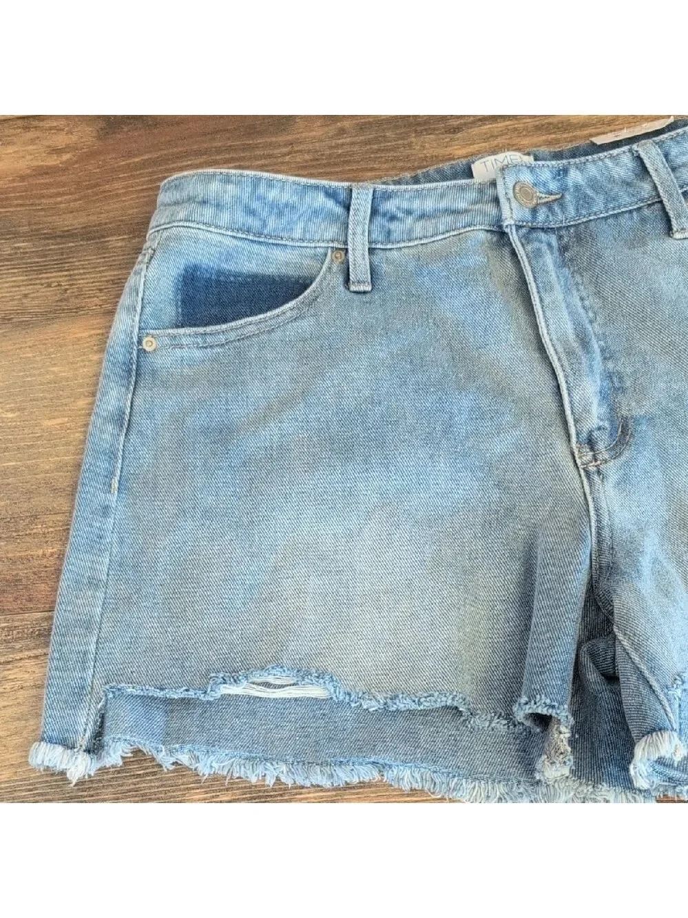 NWT Time & Tru Blue Women's Jean Shorts 12 E130